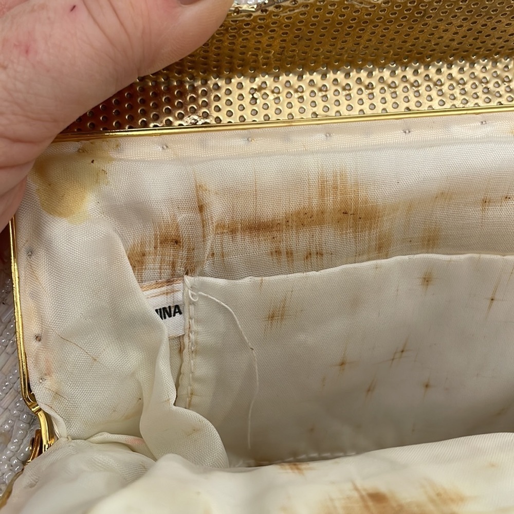 Rare Hand Breaded Vintage Clutch Bag Purse Read - Picture 11 of 16